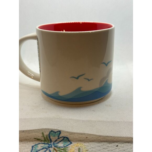 Starbucks San Francisco "You Are Here" Collection Mug 14 Oz Ceramic White Red In - Picture 4 of 5